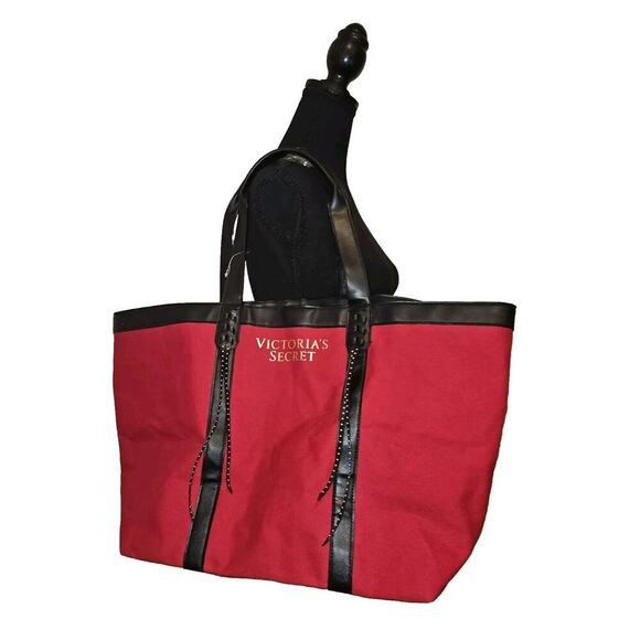 New! Victoria's Secret 2017 Red Holiday Tote Bag Limited Edition - Picture 2 of 8